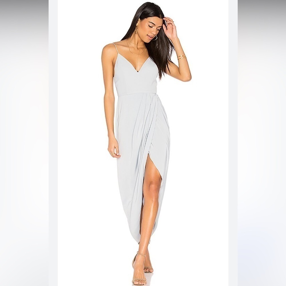 SHONA JOY x Revolve Cocktail Draped Dress in
Powder Blue in Powder Blue
